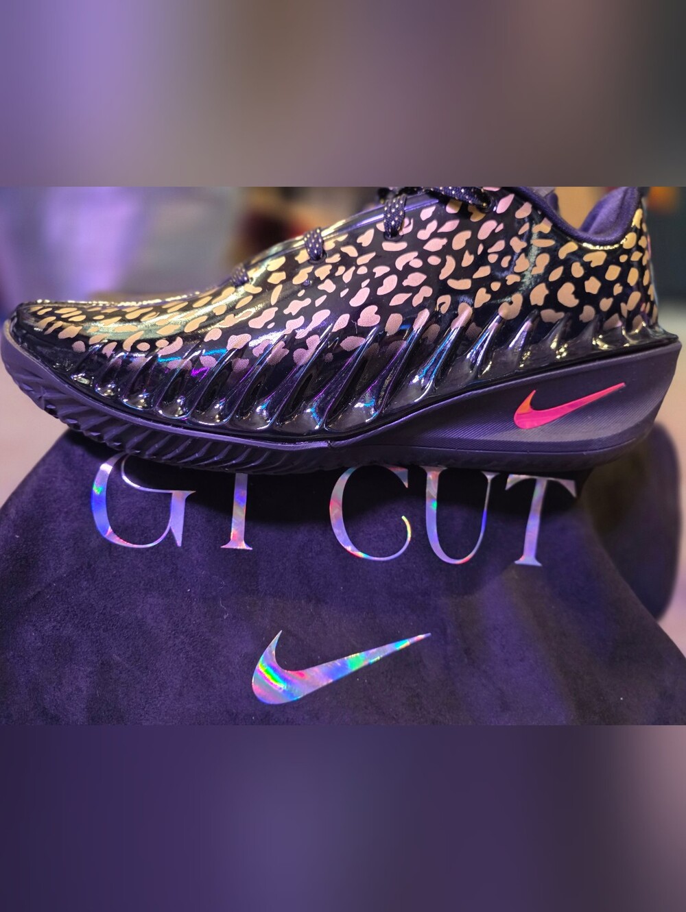 Nike GT CUT 4 VW Leopard Print And Flat Black Metallic Accents